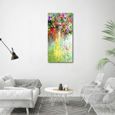 Acrylic wall art Colorful flowers