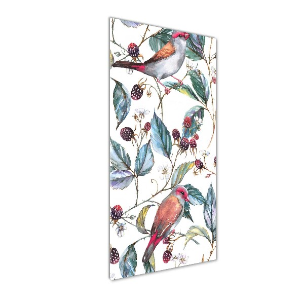 Acrylic wall art Birds and blackberries