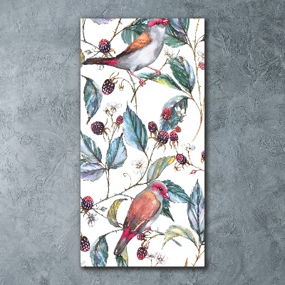 Acrylic wall art Birds and blackberries