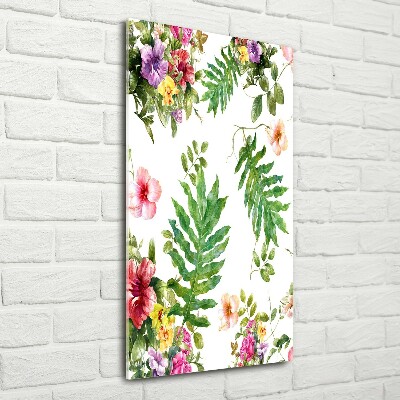 Print on acrylic Tropical flowers