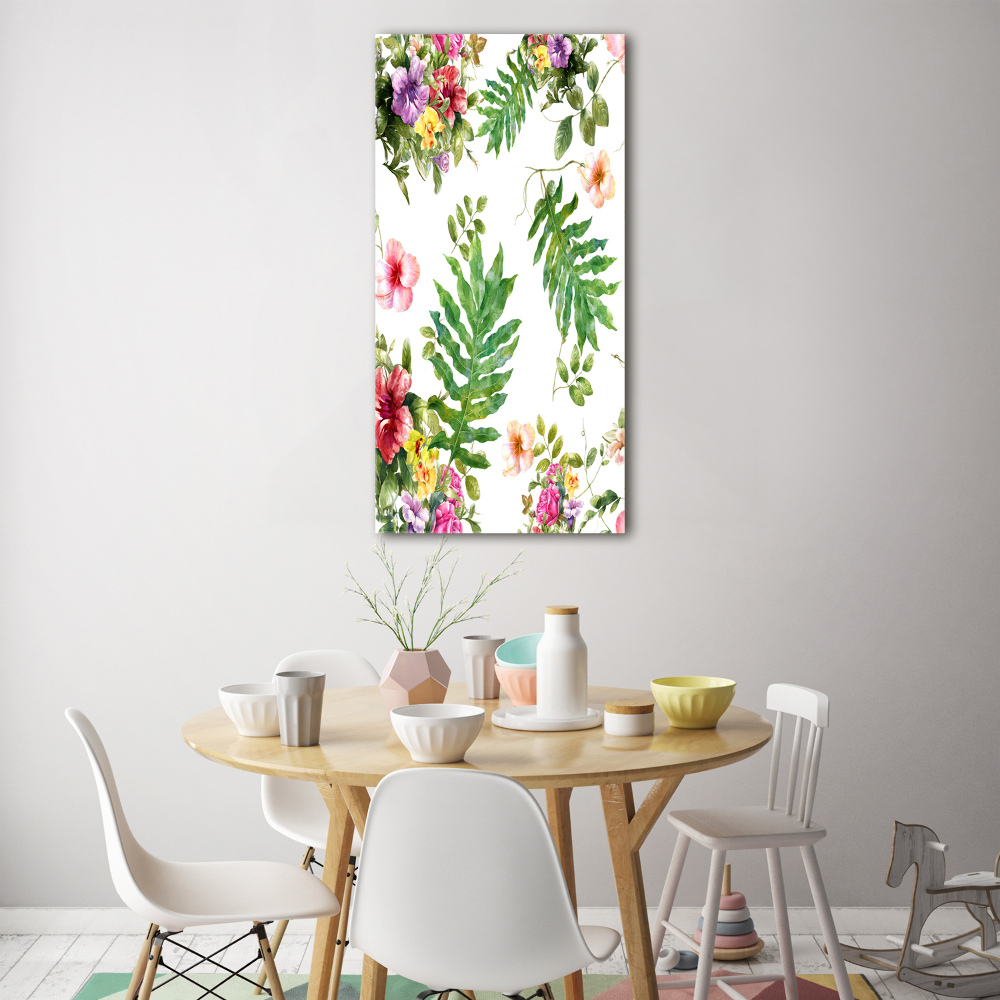 Print on acrylic Tropical flowers