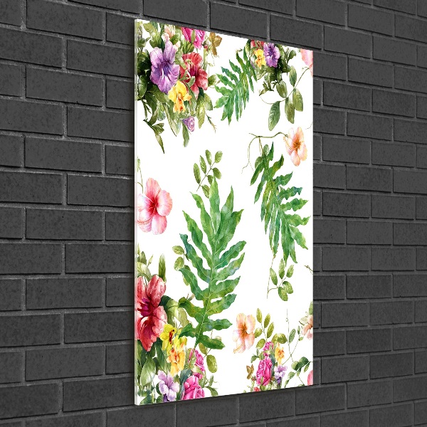 Print on acrylic Tropical flowers