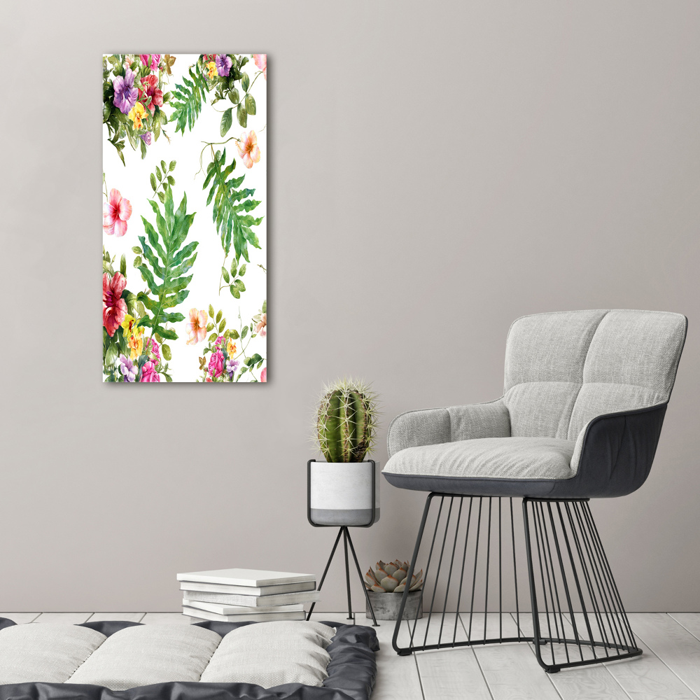 Print on acrylic Tropical flowers