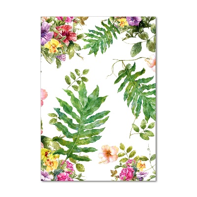 Print on acrylic Tropical flowers