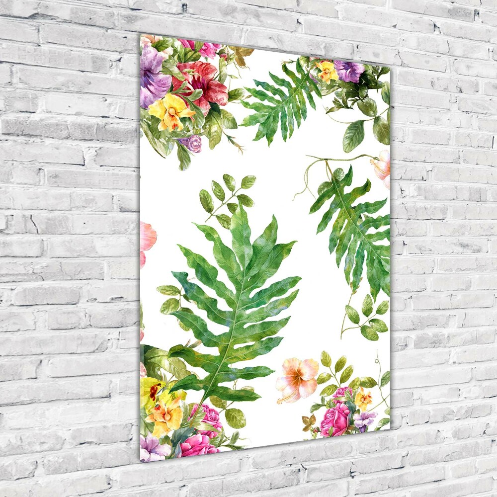 Print on acrylic Tropical flowers