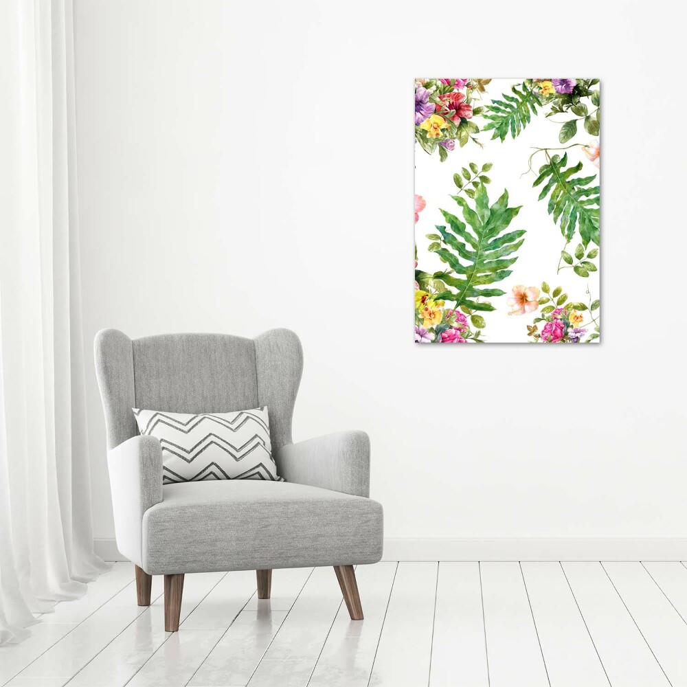 Print on acrylic Tropical flowers