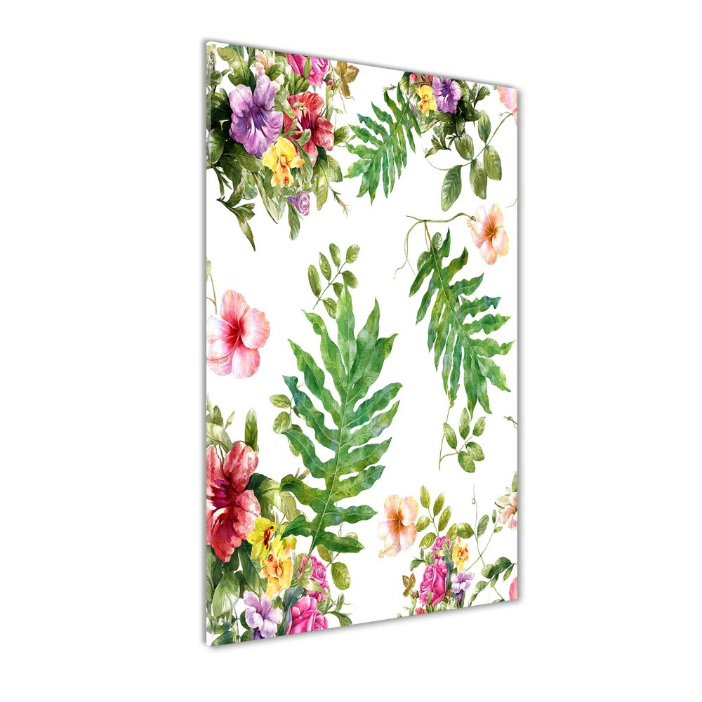 Print on acrylic Tropical flowers