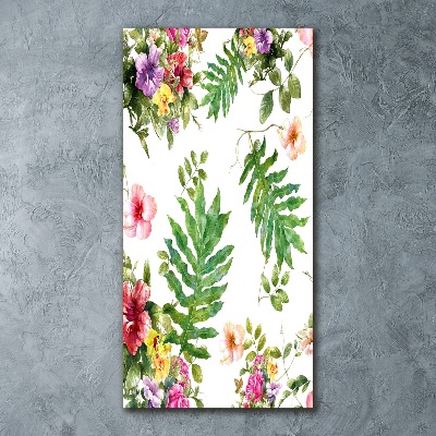 Print on acrylic Tropical flowers