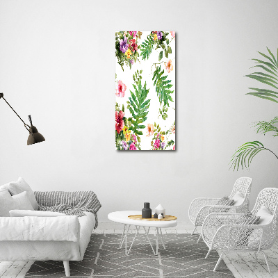 Print on acrylic Tropical flowers