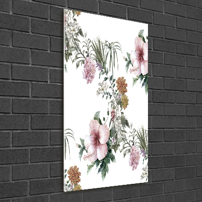 Print on acrylic Tropical flowers