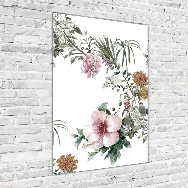 Print on acrylic Tropical flowers