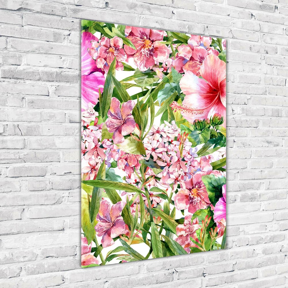 Acrylic print Tropical flowers