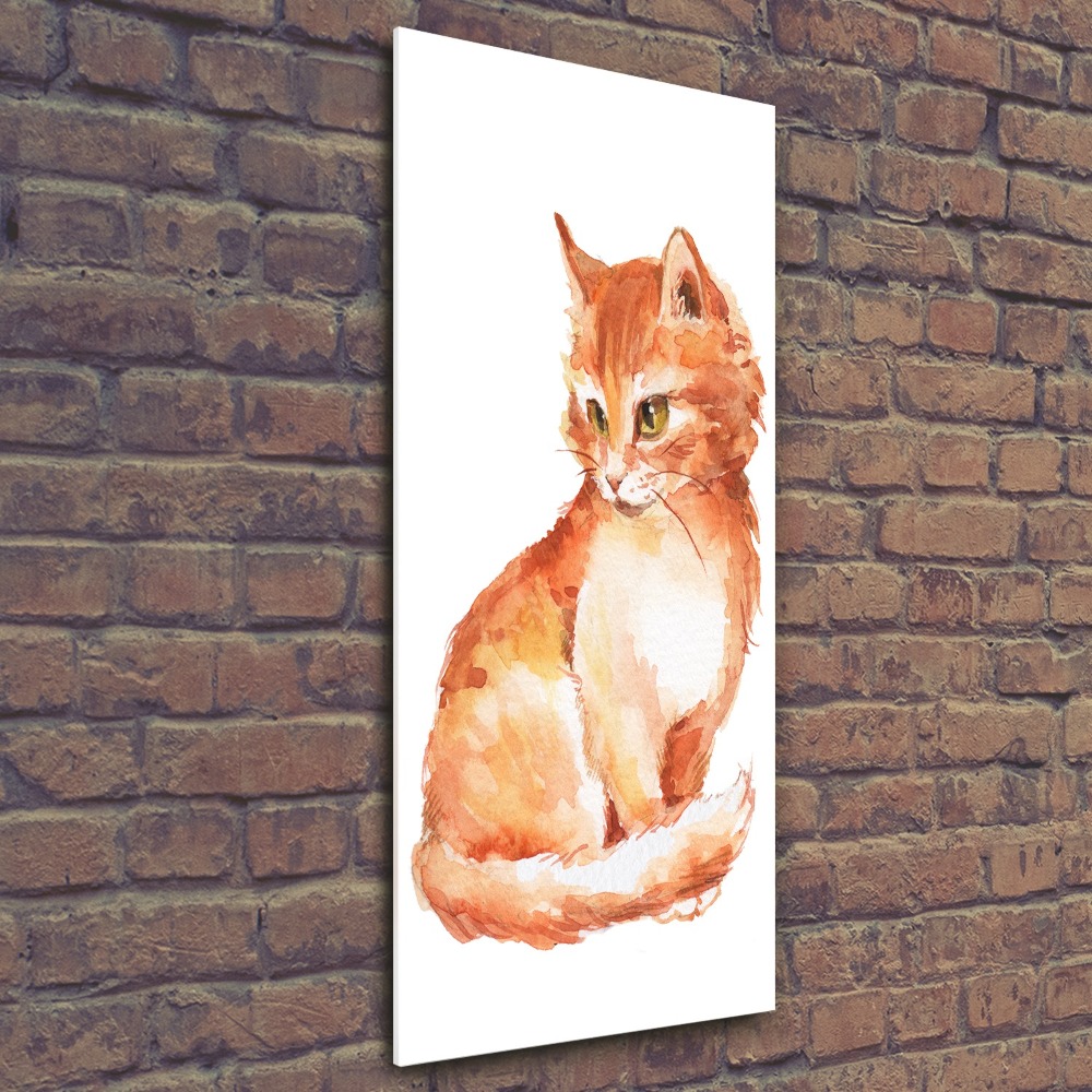 Wall art acrylic Red Cat