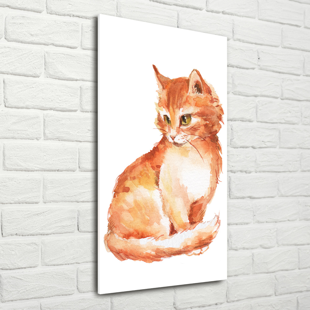 Wall art acrylic Red Cat