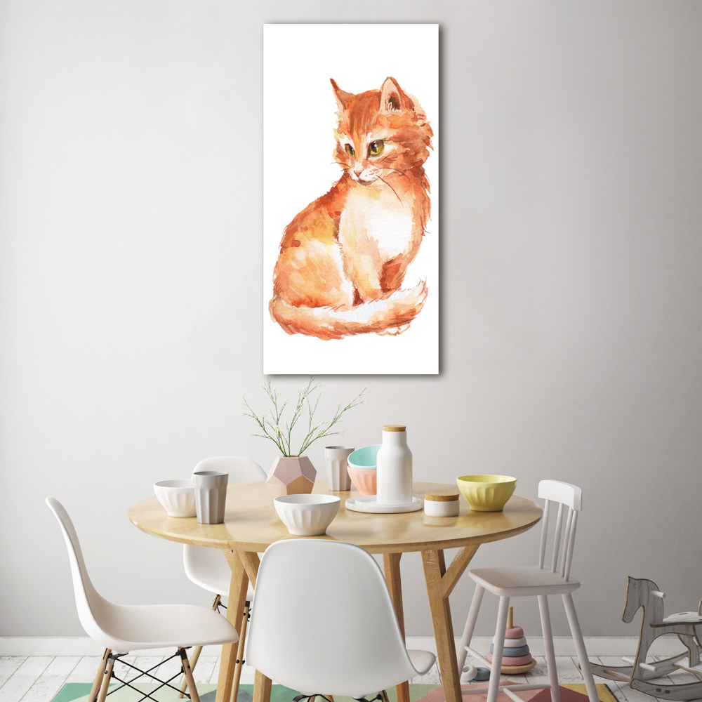 Wall art acrylic Red Cat