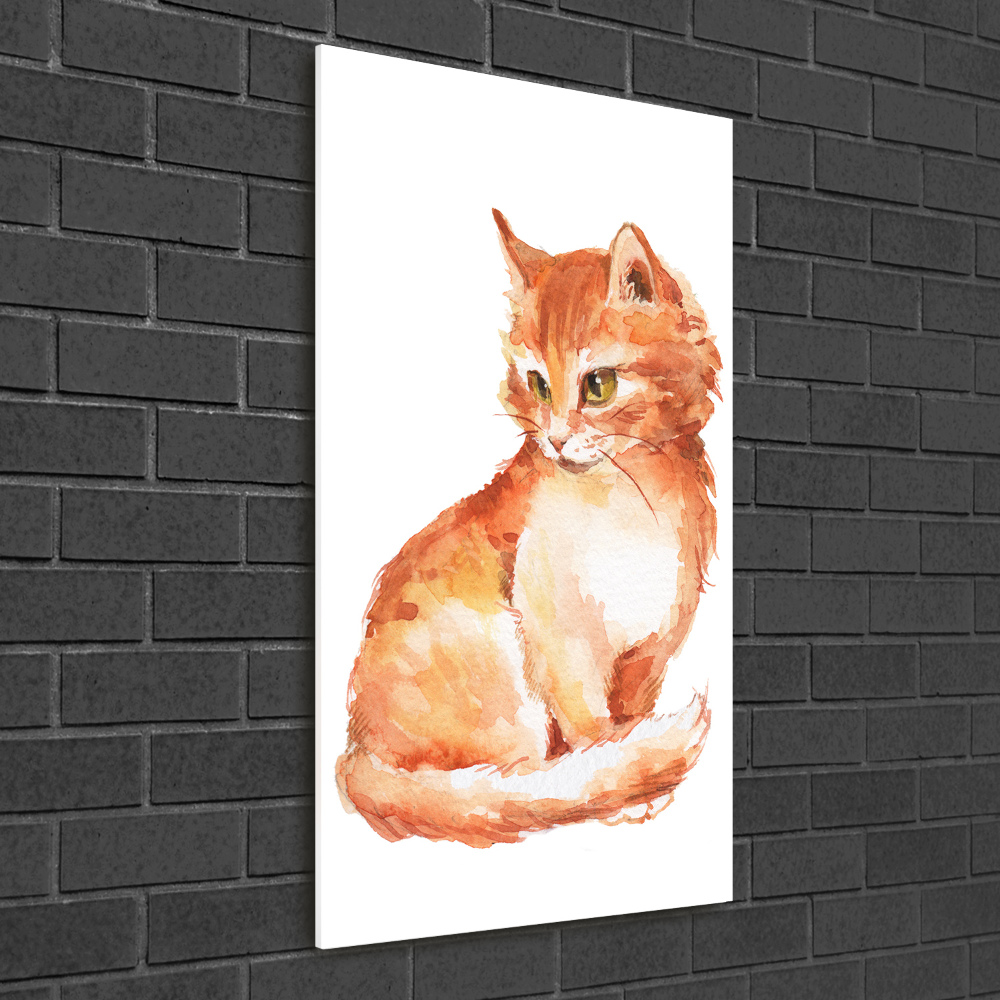 Wall art acrylic Red Cat