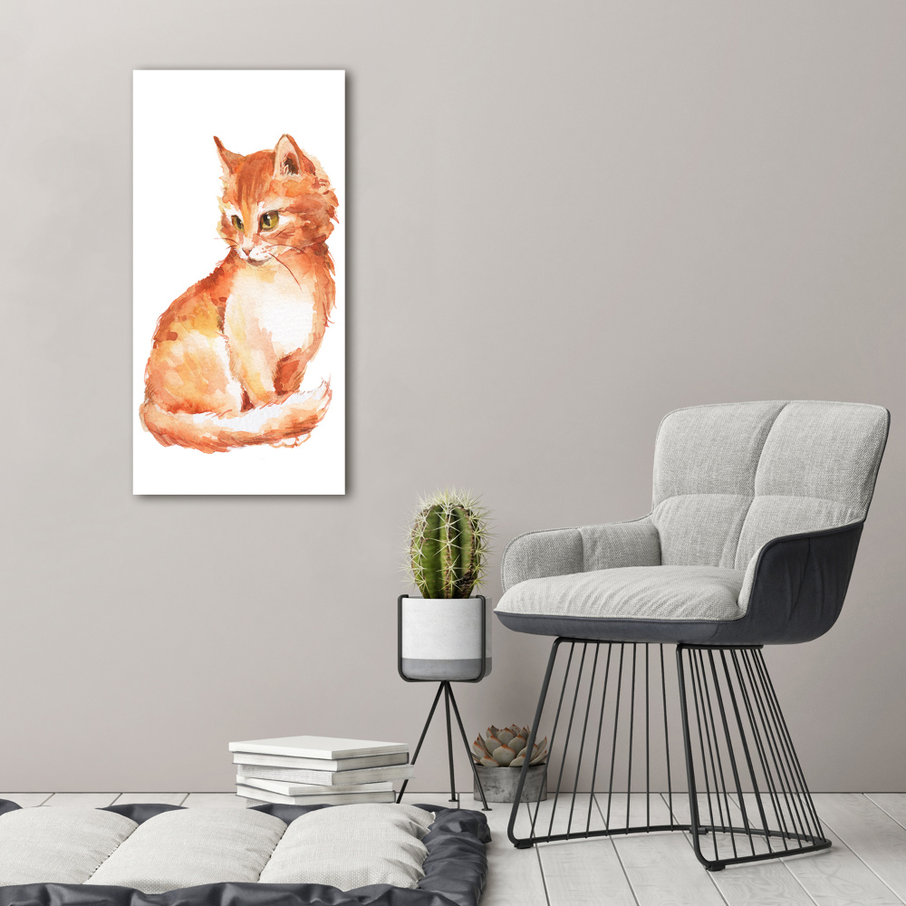 Wall art acrylic Red Cat