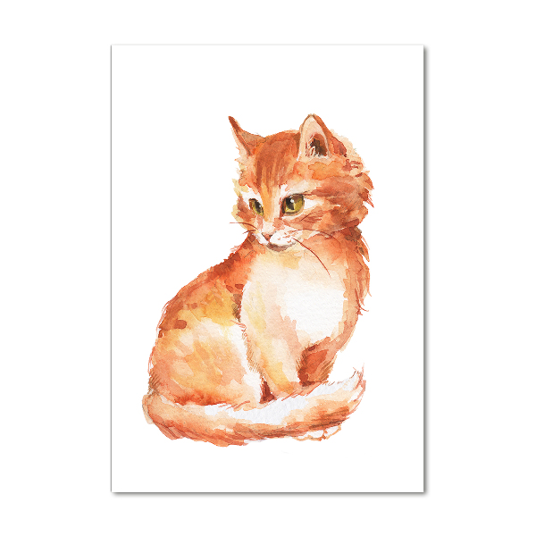 Wall art acrylic Red Cat