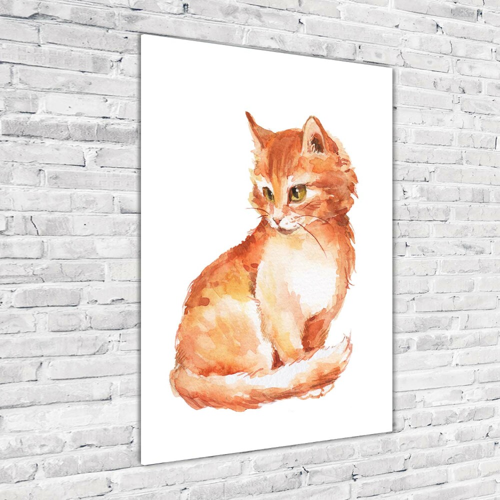 Wall art acrylic Red Cat