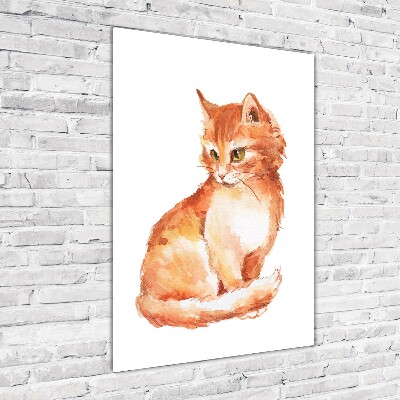 Wall art acrylic Red Cat