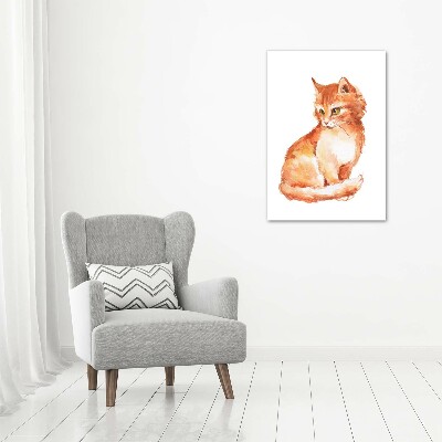 Wall art acrylic Red Cat