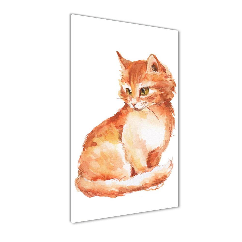 Wall art acrylic Red Cat