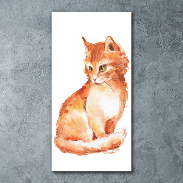 Wall art acrylic Red Cat