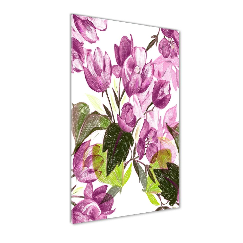 Acrylic print Purple flowers