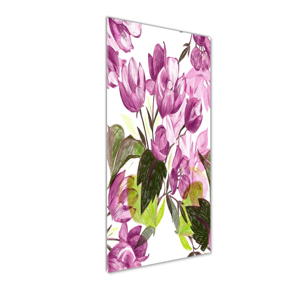 Acrylic print Purple flowers