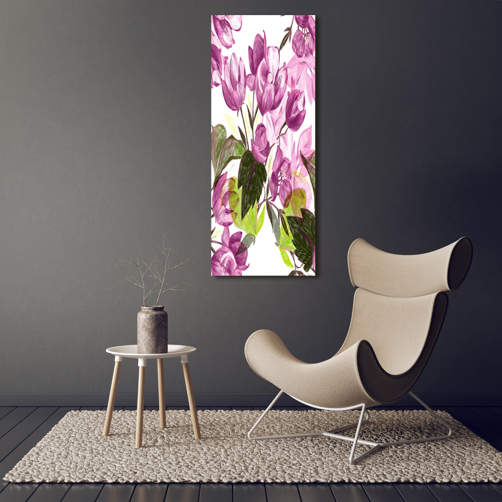 Acrylic print Purple flowers