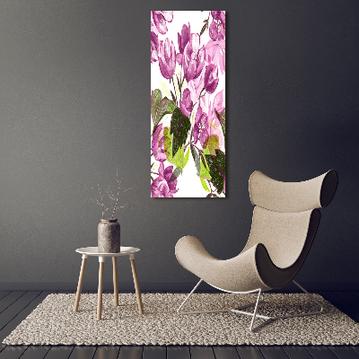 Acrylic print Purple flowers