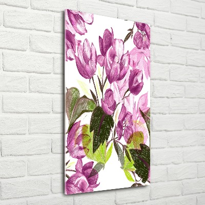 Acrylic print Purple flowers