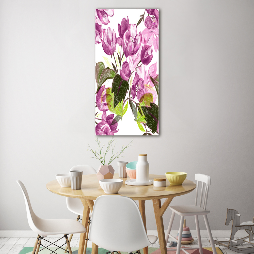 Acrylic print Purple flowers