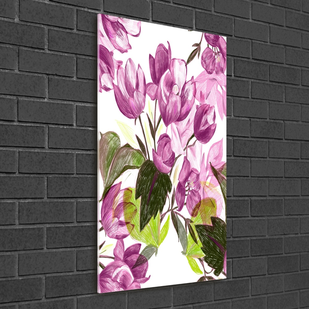 Acrylic print Purple flowers