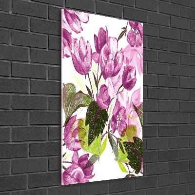 Acrylic print Purple flowers