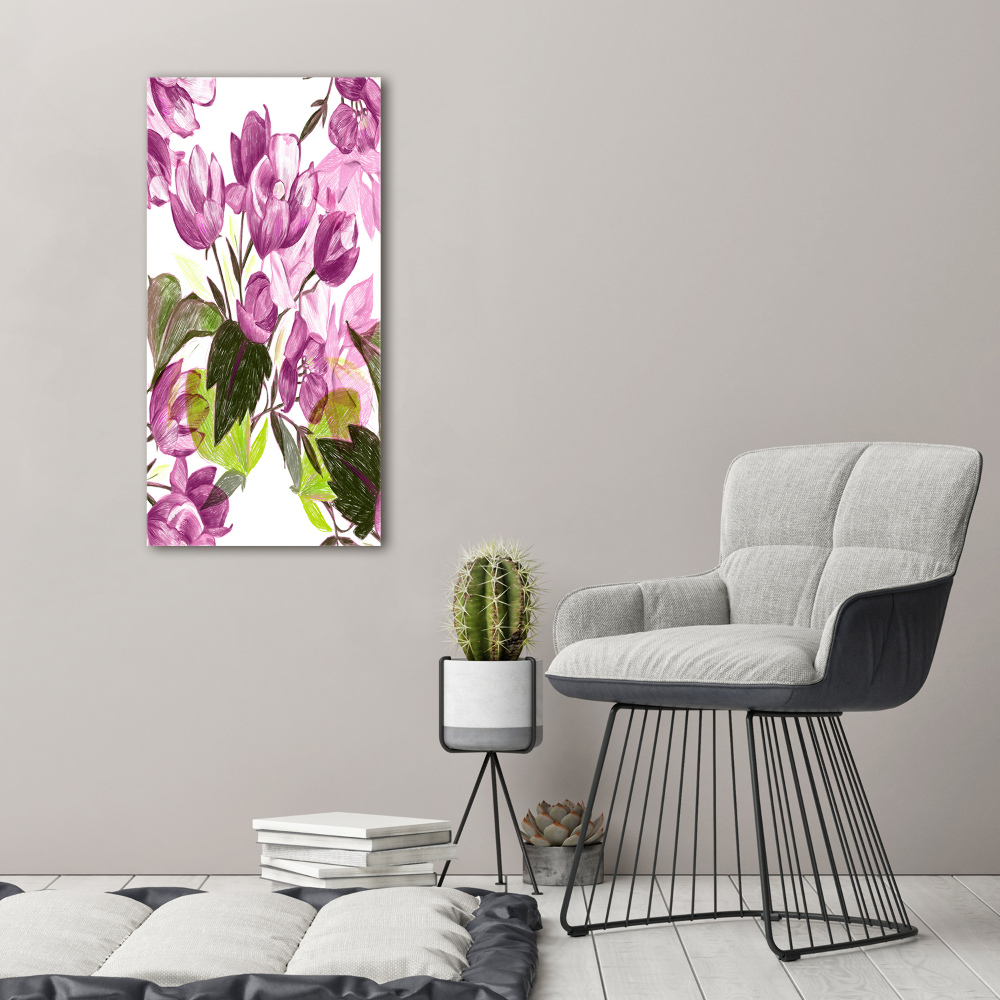 Acrylic print Purple flowers