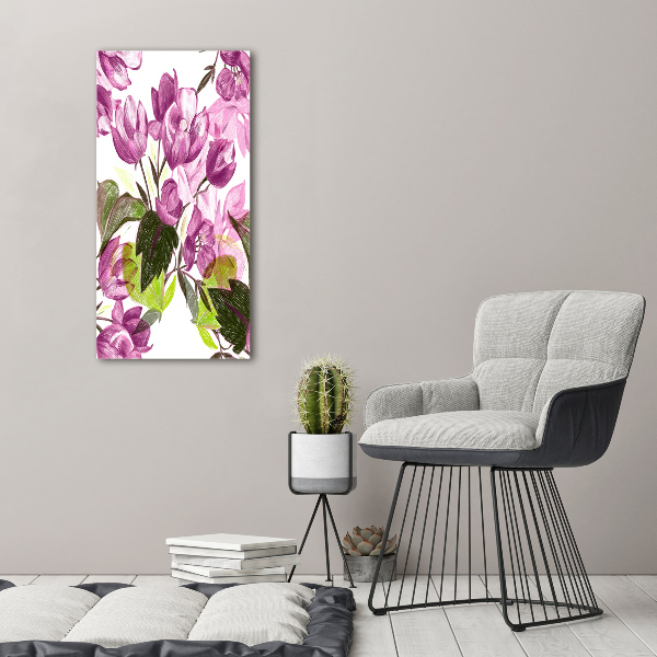 Acrylic print Purple flowers