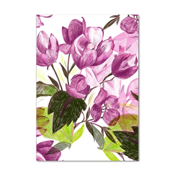 Acrylic print Purple flowers