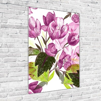 Acrylic print Purple flowers