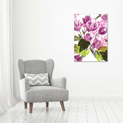 Acrylic print Purple flowers