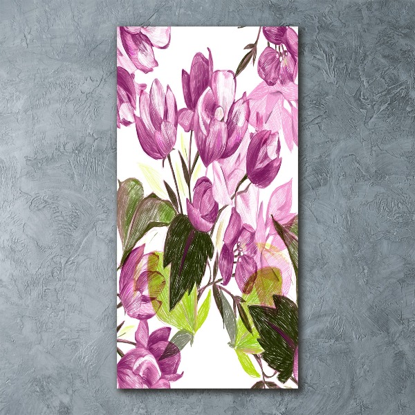 Acrylic print Purple flowers