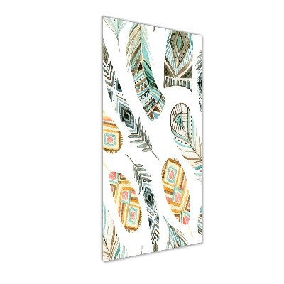 Acrylic wall art Ethnic feathers