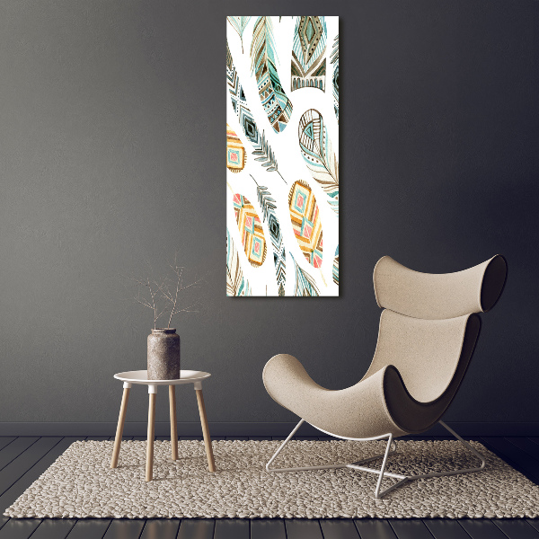 Acrylic wall art Ethnic feathers