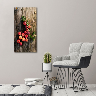 Acrylic print Apples on the table