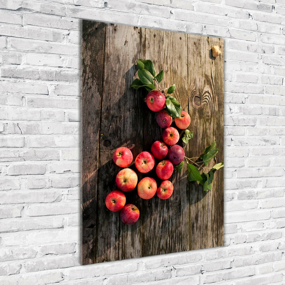 Acrylic print Apples on the table