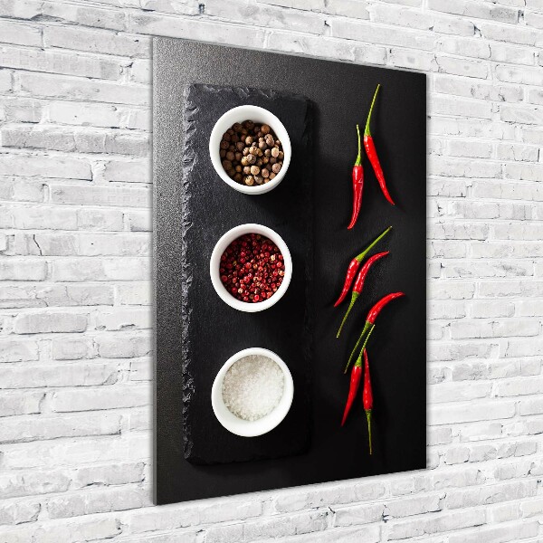 Print on acrylic glass Spices and peppers