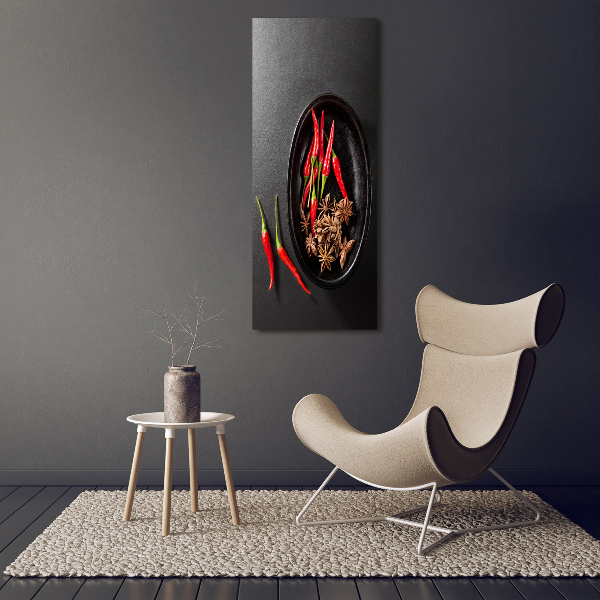 Acrylic print Chilli peppers