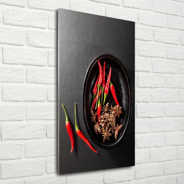 Acrylic print Chilli peppers