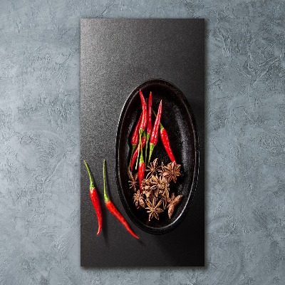 Acrylic print Chilli peppers