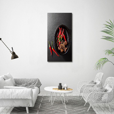 Acrylic print Chilli peppers